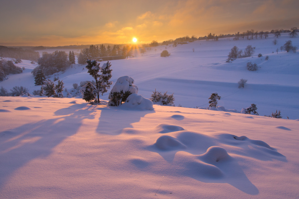 Winterabend im oberen Tiefental