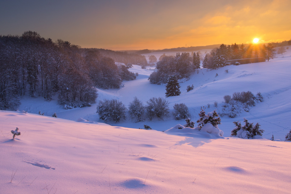 Winterabend im oberen Tiefental