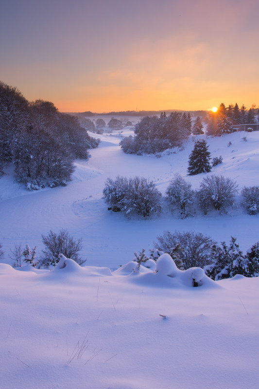 Winterabend im oberen Tiefental