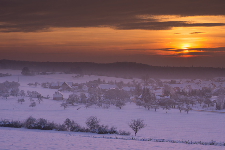 Wintermorgen bei Erstetten