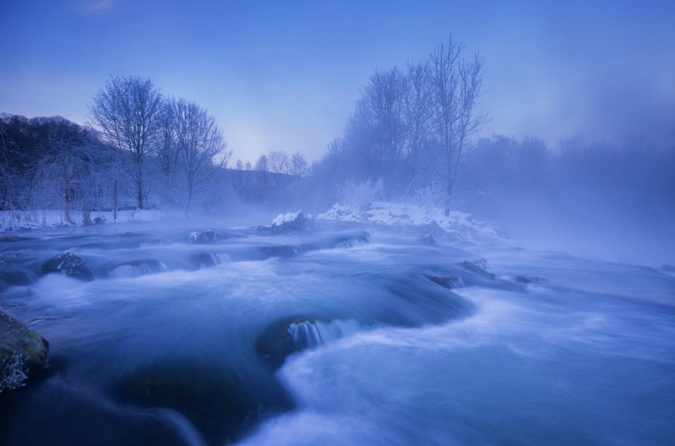 Winter an der Blau bei Arnegg