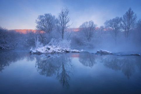 Winter an der Blau bei Arnegg