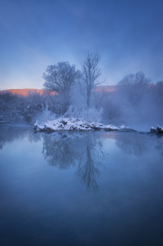 Winter an der Blau bei Arnegg