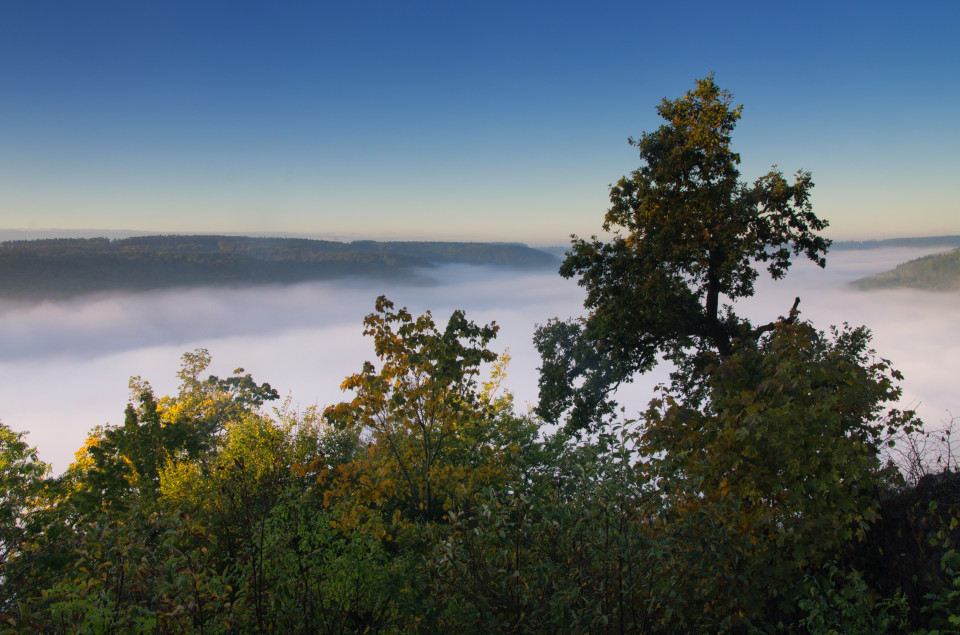 Blick vom Nägelesfels über das Blautal