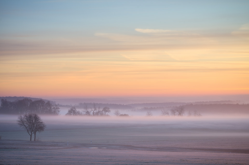 Aussicht vom Schneckenhäule mit Frühnebel