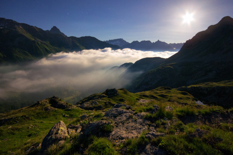 Vollmondnacht beim Berninapass