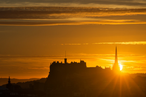 Edinburgh bei Sonnenuntergang