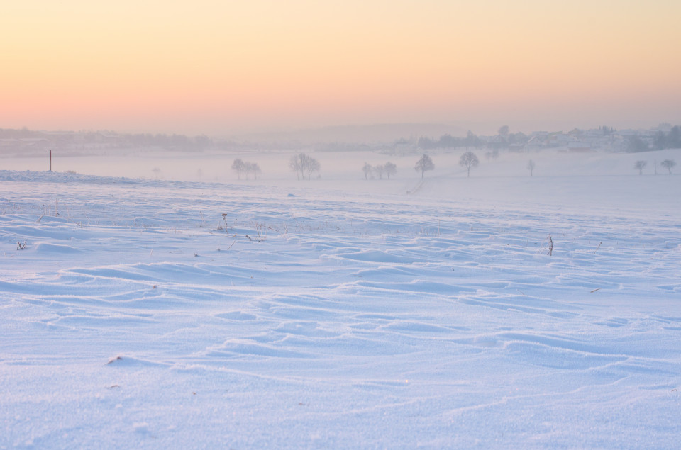 Winterlandschaft bei Heroldstatt