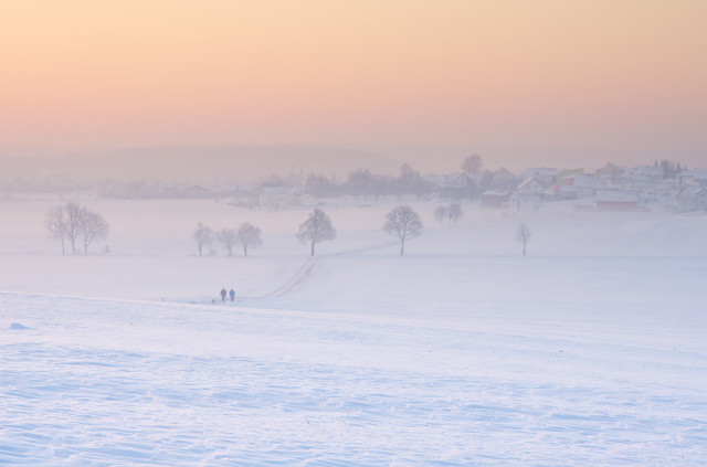 Winterlandschaft bei Heroldstatt