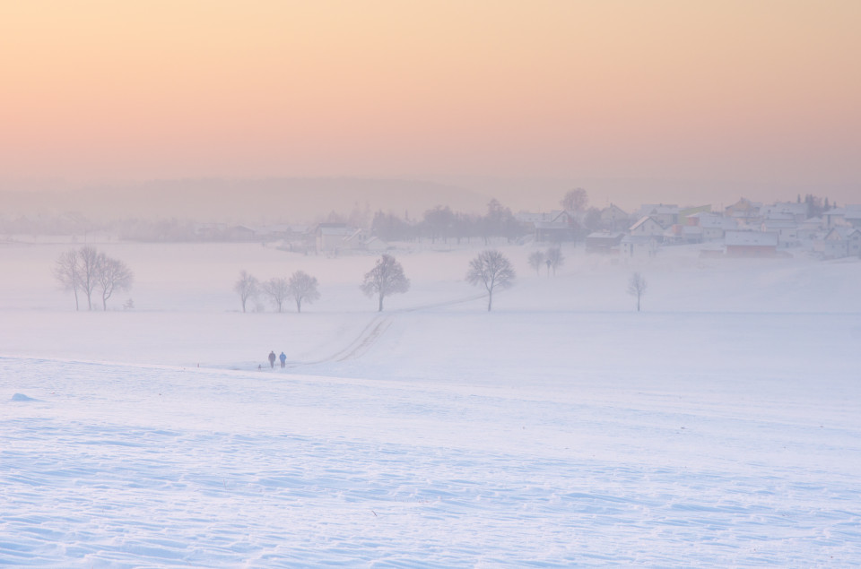 Winterlandschaft bei Heroldstatt