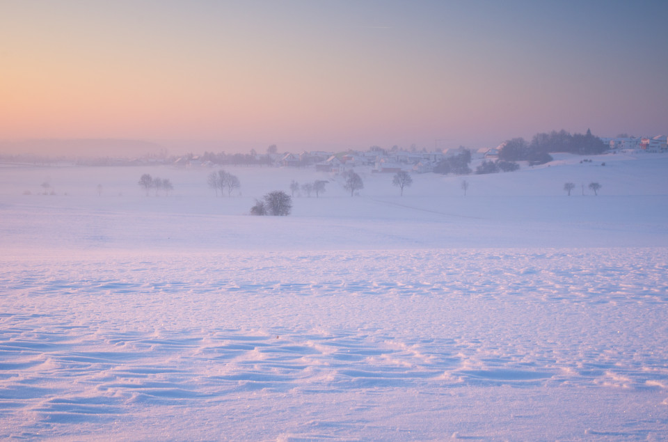 Winterlandschaft bei Heroldstatt