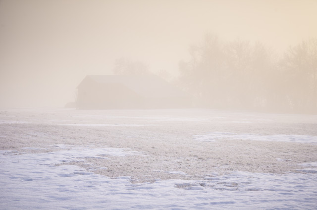 Nebliger Wintermorgen bei Westerheim