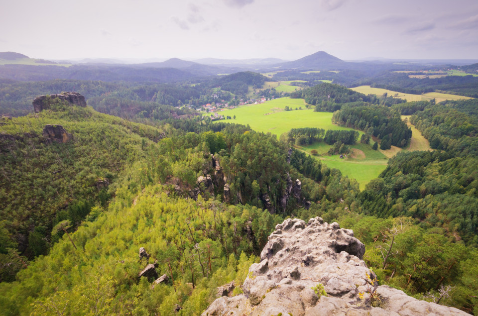 Aussicht Mariina skála bei Jetřichovice