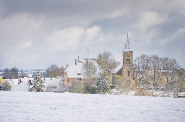 Erster Schnee bei Magolsheim