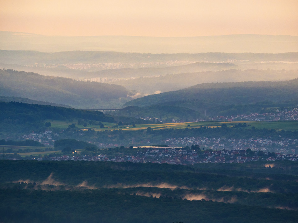 Blick vom Brucker Fels nach Gewitter