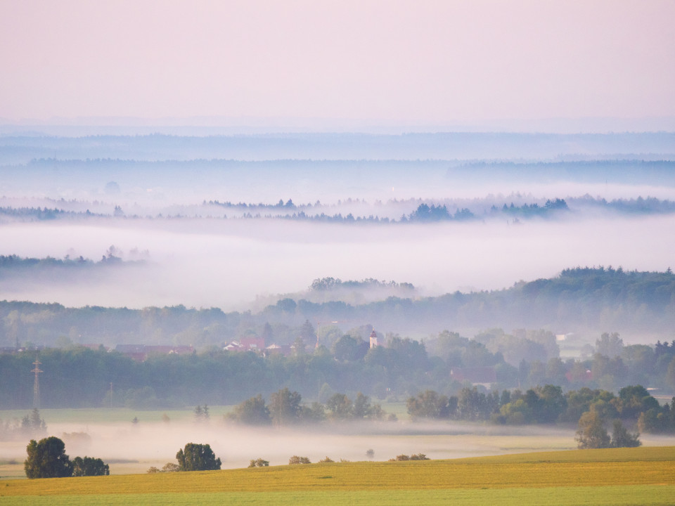 Donautal im Nebel vom Hochsträß aus