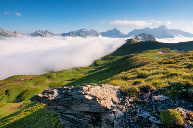 Nebel über dem Riedingtal