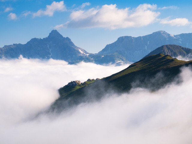 Nebel über dem Riedingtal