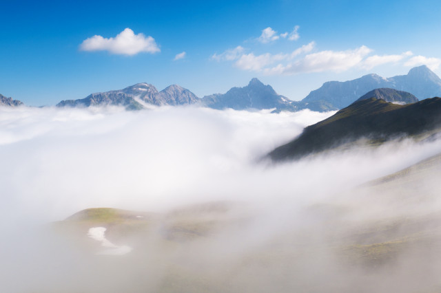 Nebel über dem Riedingtal