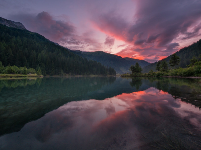 Morgenrot am Schlierersee