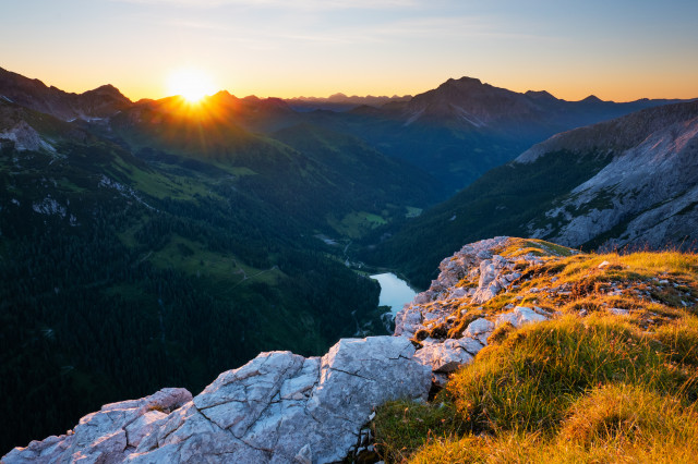 Sonnenaufgang auf der Riedingspitze