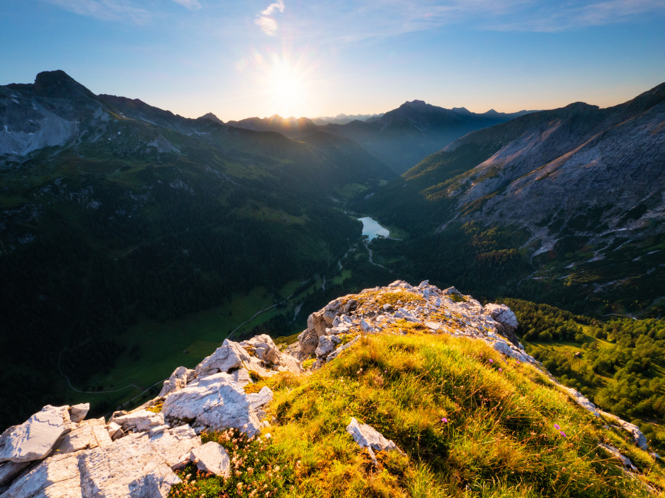 Sonnenaufgang auf der Riedingspitze