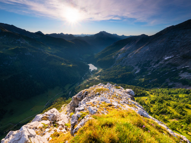 Sonnenaufgang auf der Riedingspitze