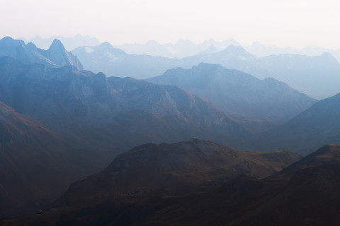 Blick vom Großen Widderstein nach Süden