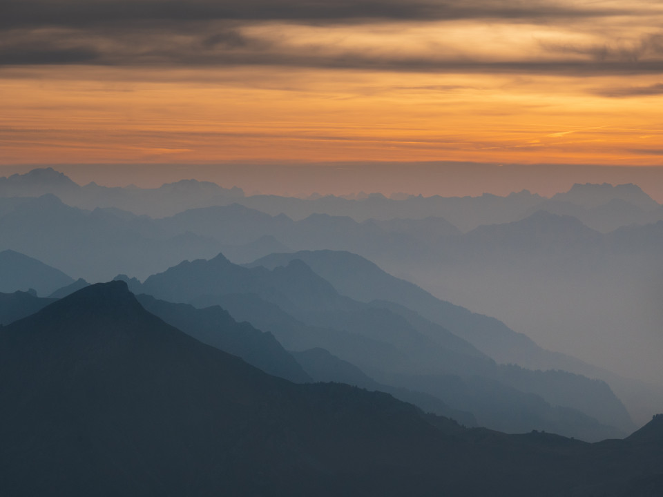 Großer Widderstein, Aussicht vom südwestlichen Nebengipfel