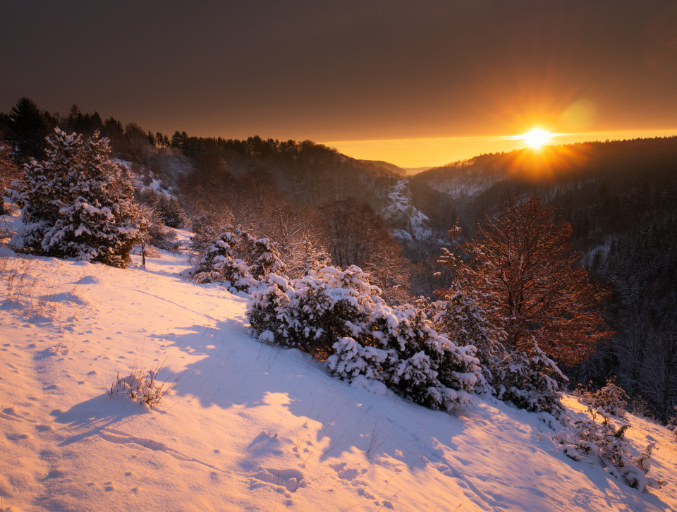 Sonnenaufgang über dem Kleinen Lautertal