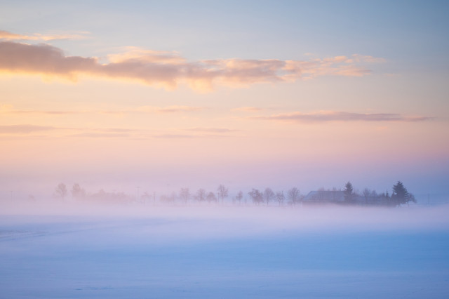 Wintermorgen bei Berghülen