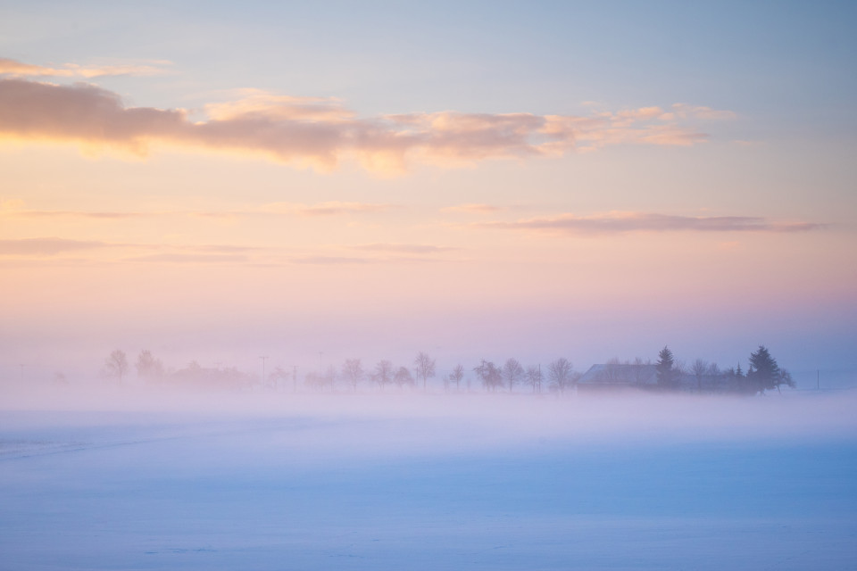 Wintermorgen bei Berghülen