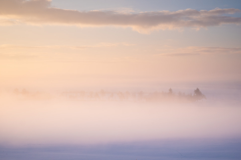 Wintermorgen bei Berghülen