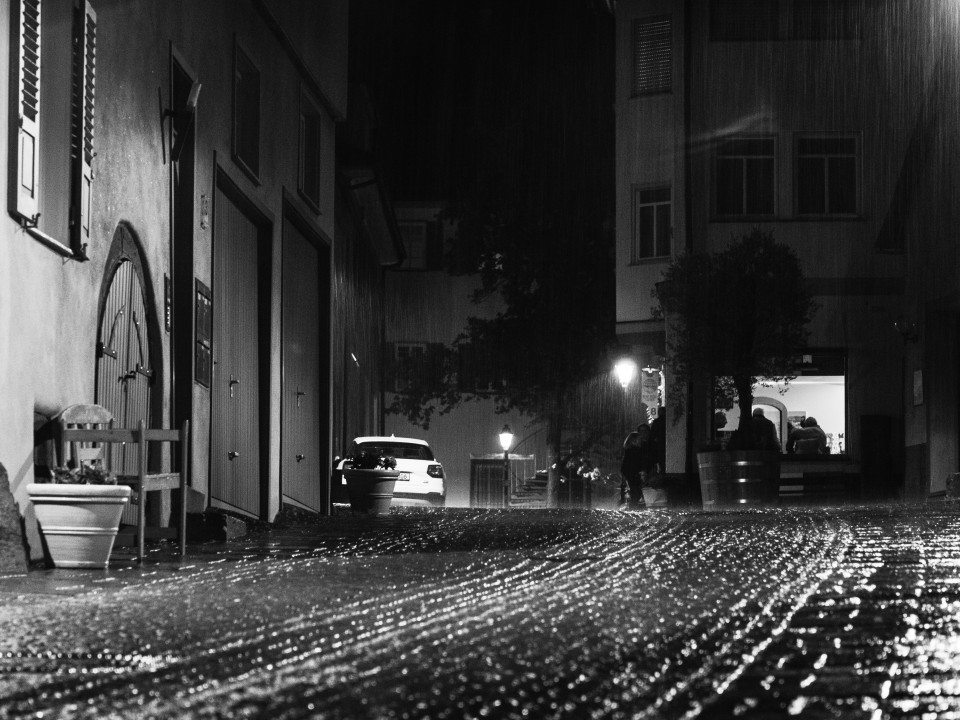 Altstadt Weil der Stadt bei Regenwetter