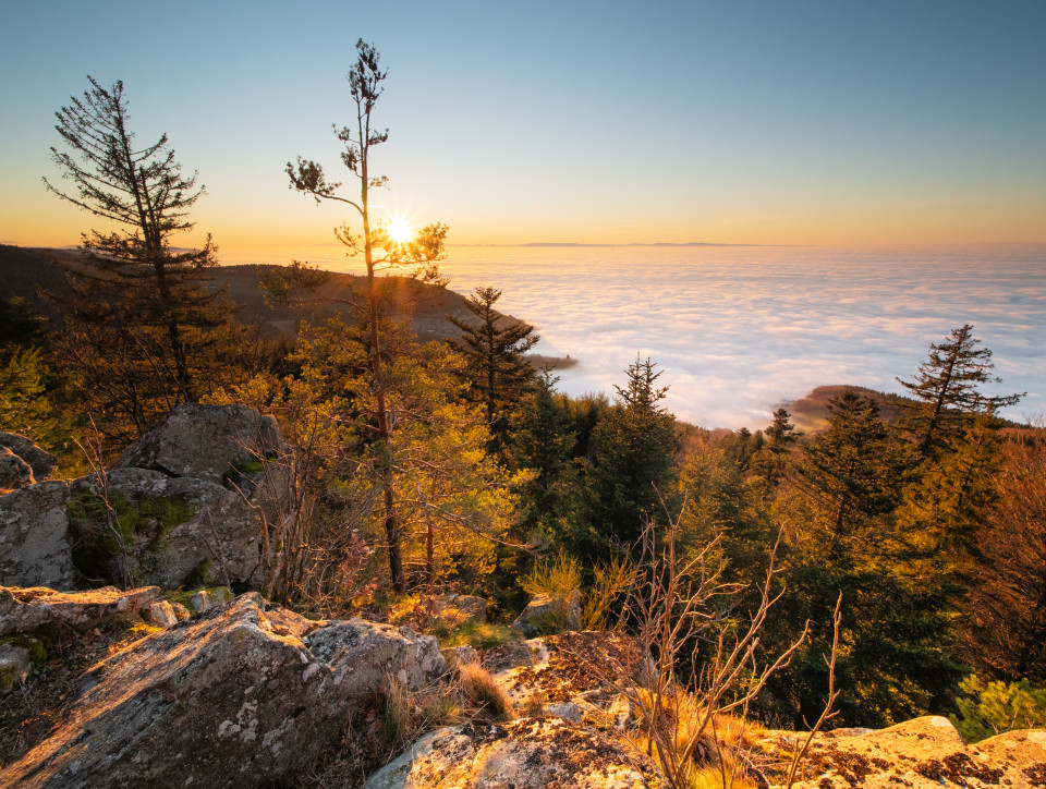 Aussicht vom Omerskopf bei Inversionswetterlage