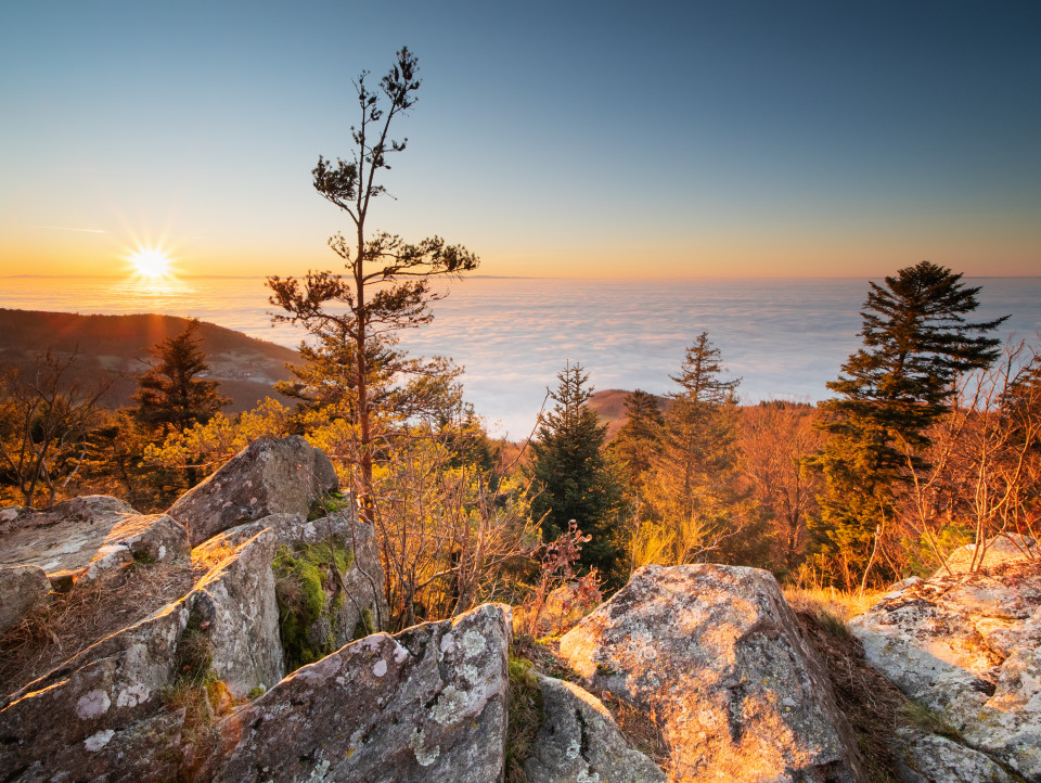 Aussicht vom Omerskopf bei Inversionswetterlage