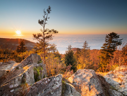 Aussicht vom Omerskopf bei Inversionswetterlage