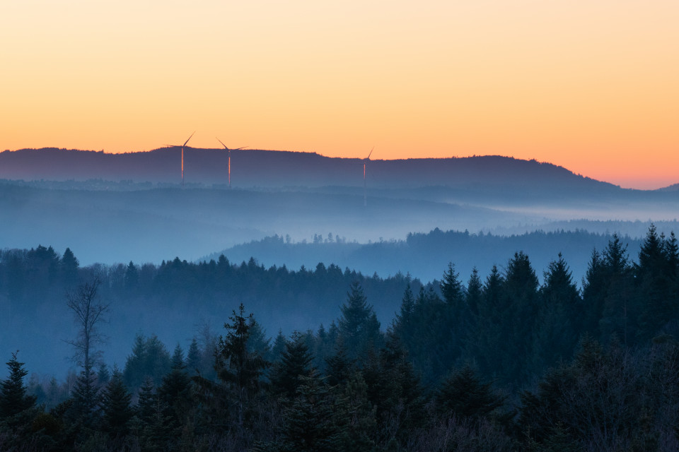 Blick nach Westen von der Büchenbronner Höhe