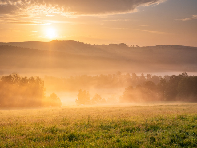 Sonnenaufgang über dem Flöhatal