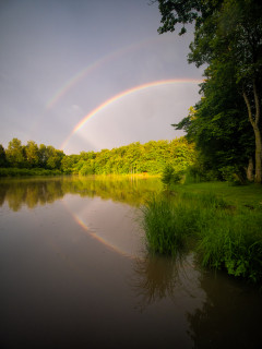 Hölzersee mit Regenbogen