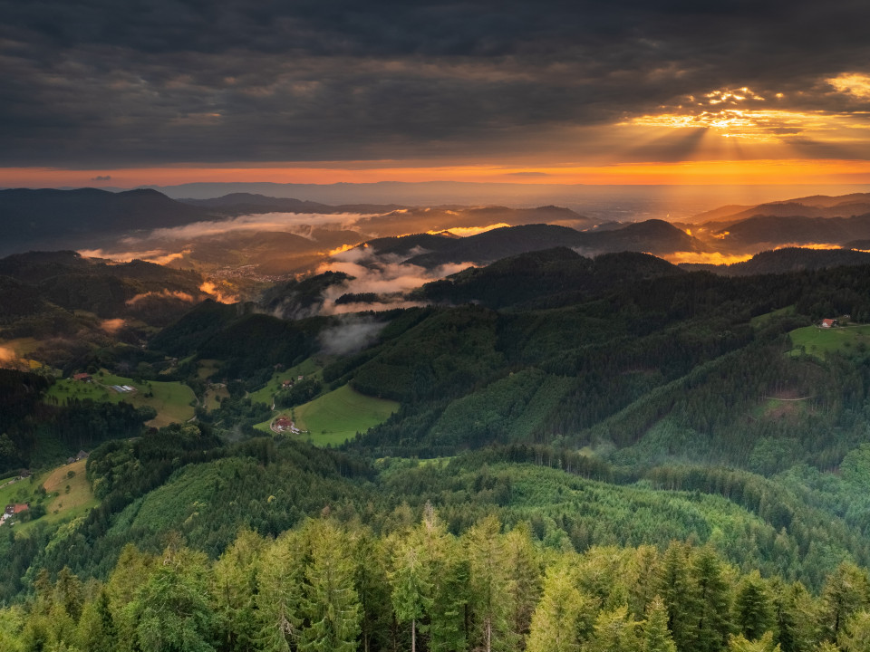 Sonnenuntergang auf dem Buchkopfturm