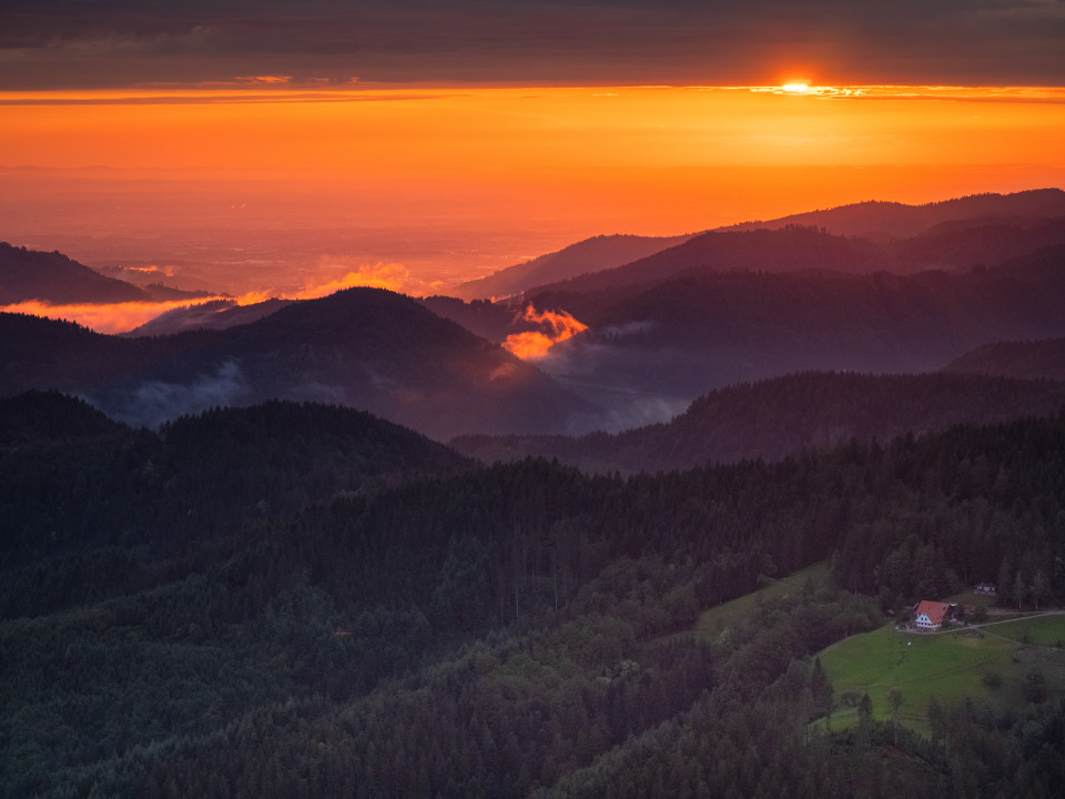 Sonnenuntergang auf dem Buchkopfturm