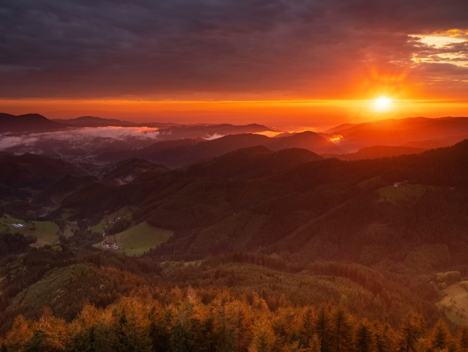 Sonnenuntergang auf dem Buchkopfturm