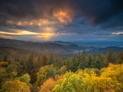 Herbstabend auf dem Kybfelsen