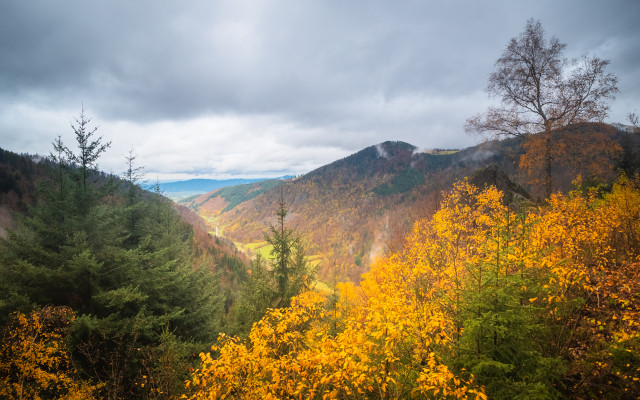 Blick über das Zastlertal beim Hauseckfelsen