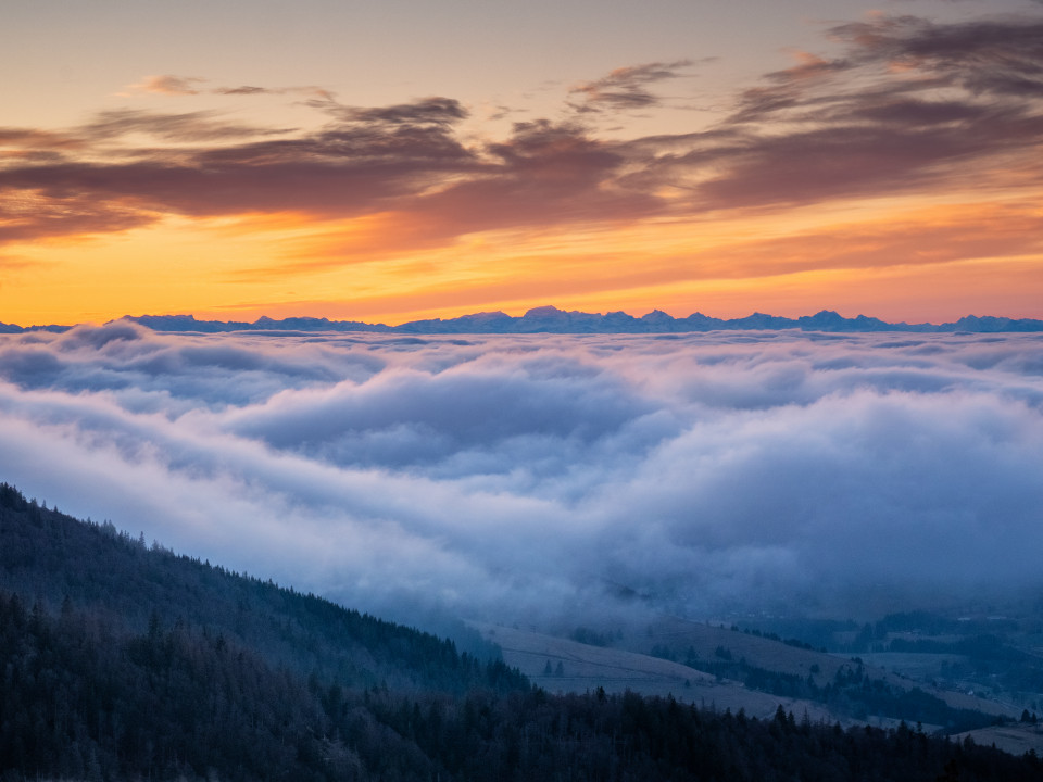 Spätherbstliche Inversion auf dem Herzogenhorn