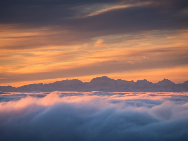 Spätherbstliche Inversion auf dem Herzogenhorn