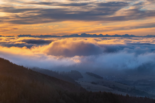 Spätherbstliche Inversion auf dem Herzogenhorn