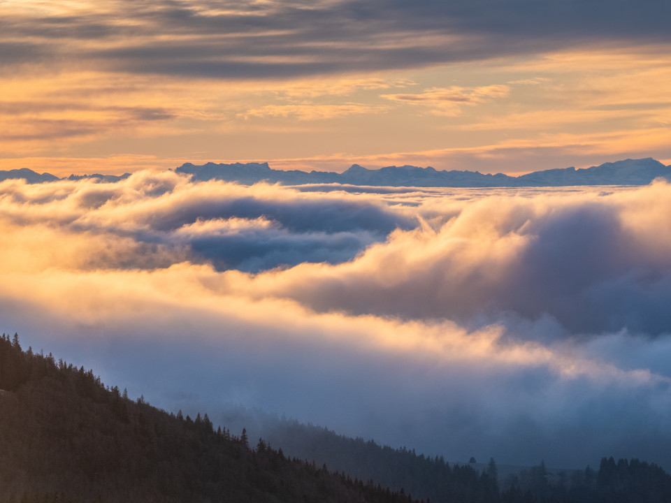 Spätherbstliche Inversion auf dem Herzogenhorn