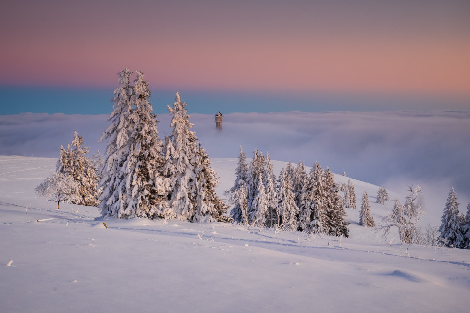 Dämmerung bei Inversionswetterlage